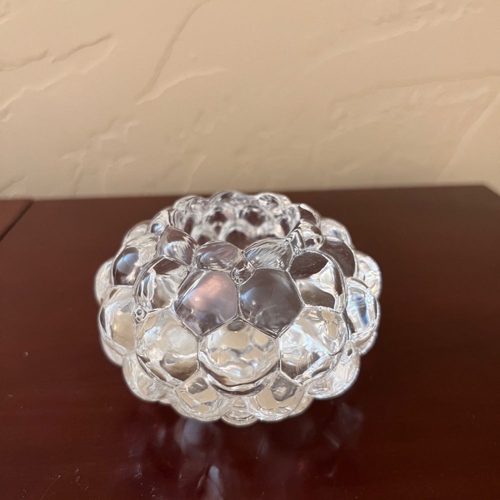 Orrefors Handmade Crystal Raspberry Votive by Anne Nilsson